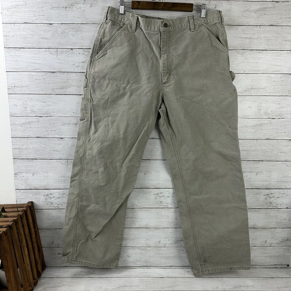 Carhartt B11 DES Carpenter Duck Work Pants 38x32 Original Dungaree fit (47x30.5) - Picture 4 of 15